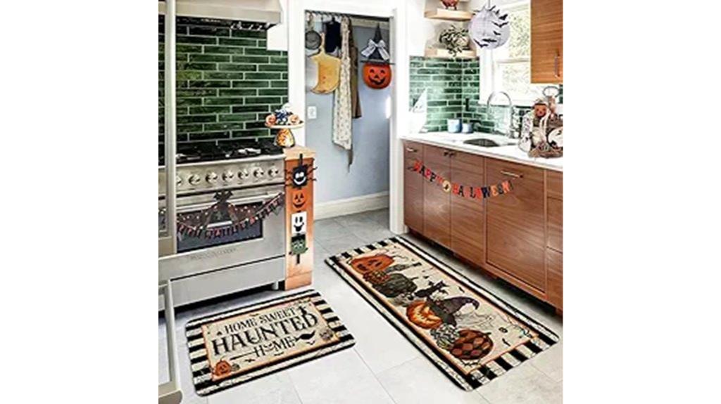 halloween themed kitchen mats