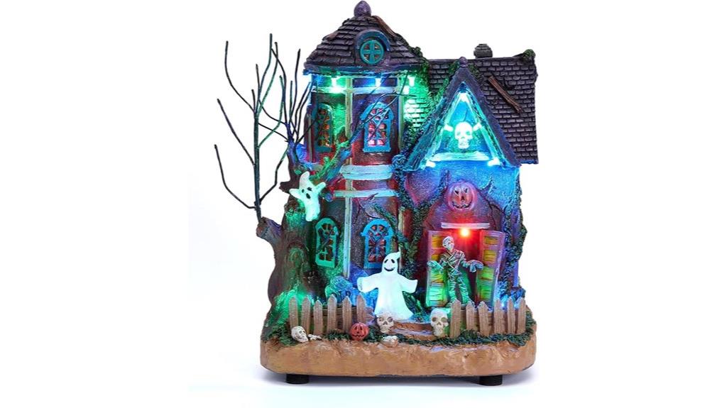 halloween village light show