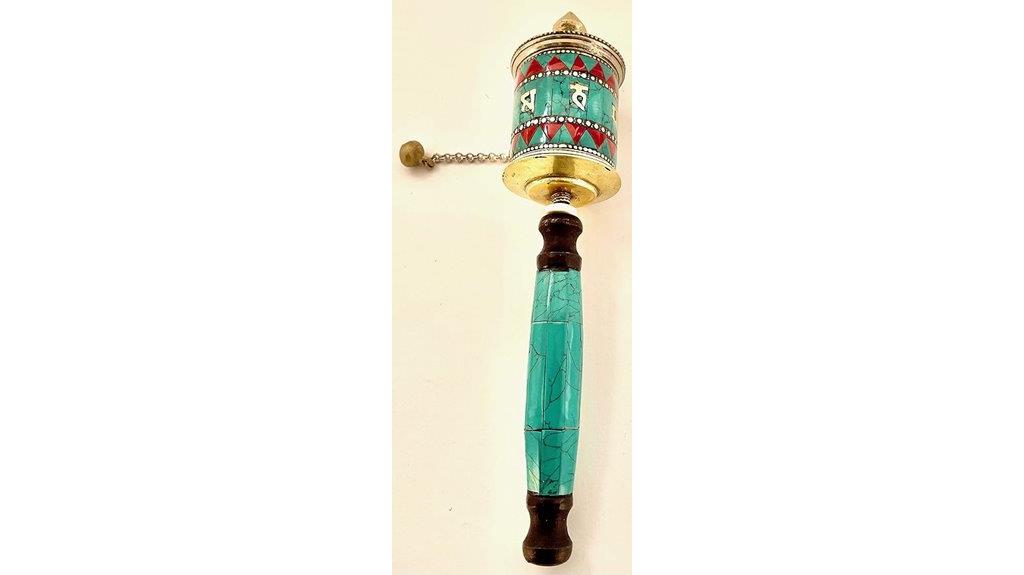 handcrafted copper prayer wheel