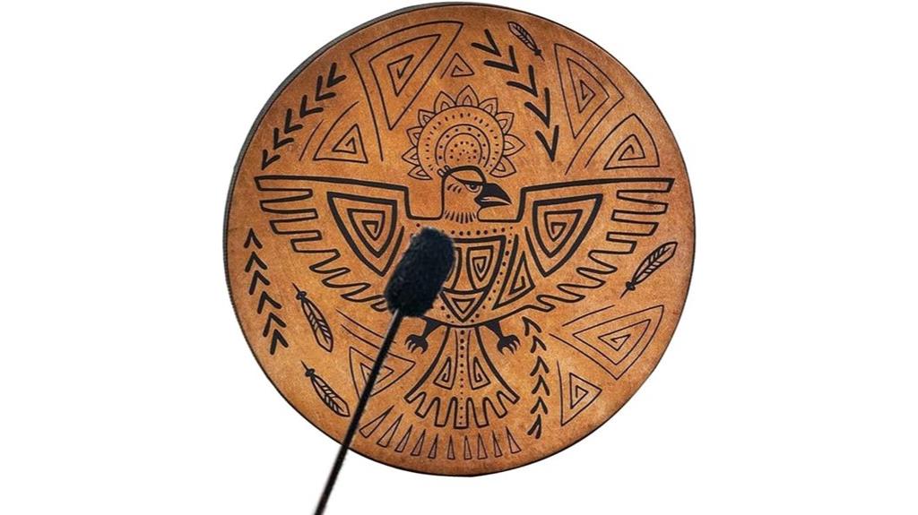 handmade bird pattern drum