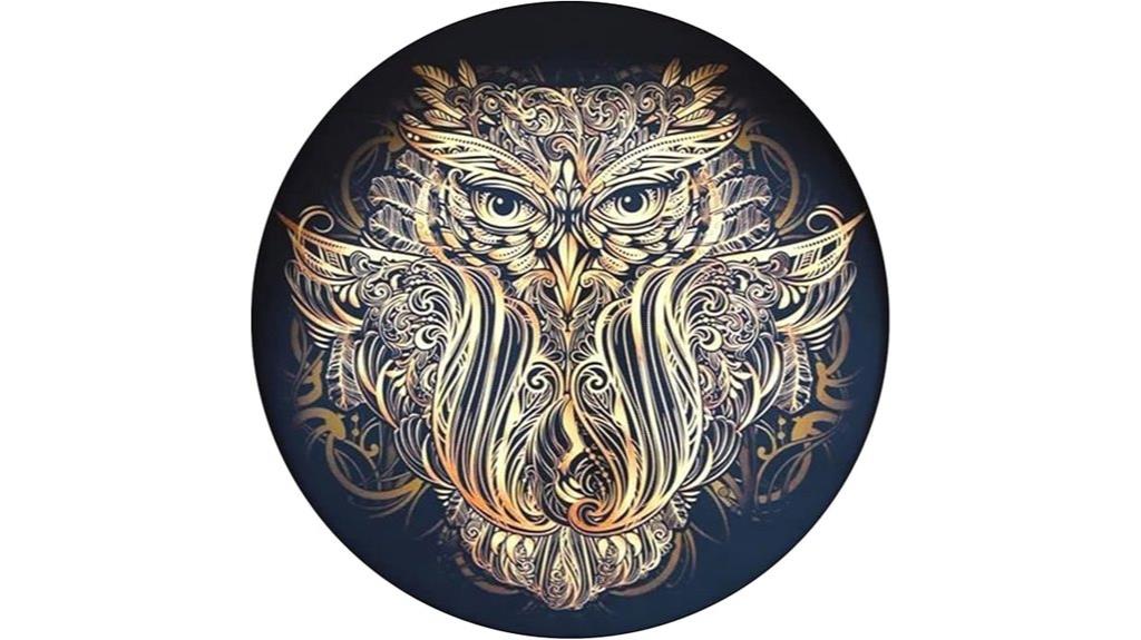 handmade owl shaman drum