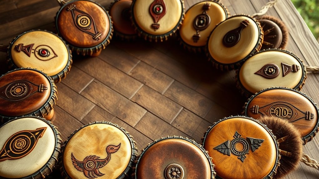 handmade ritual drum collection