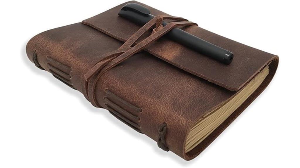 handmade rustic leather journal
