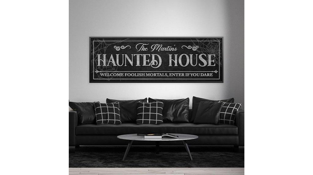 haunted house room sign