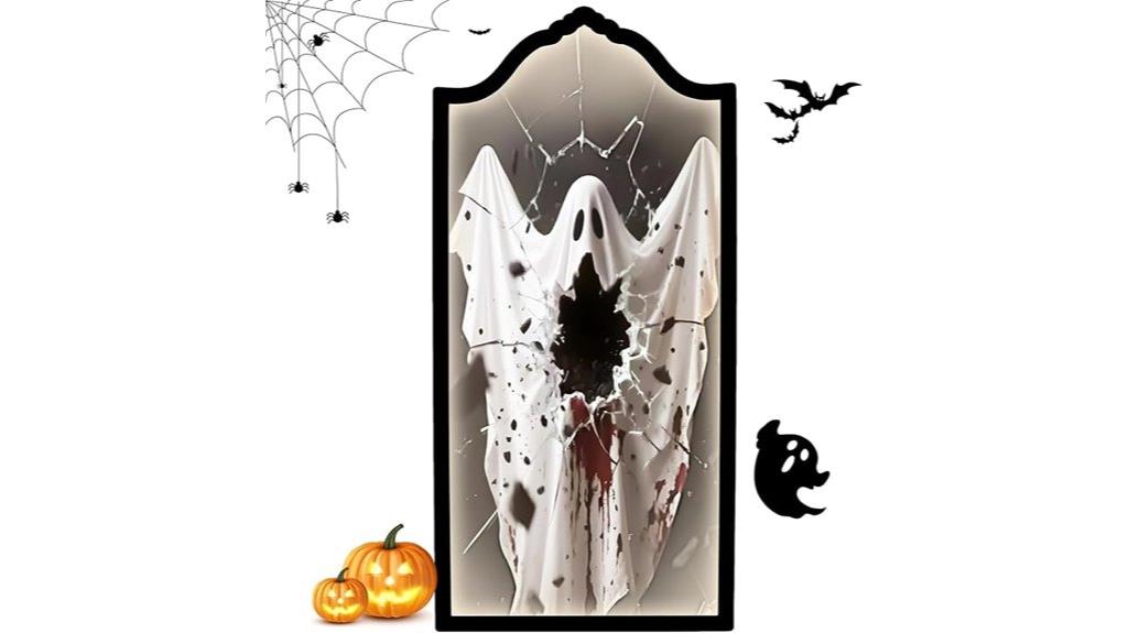 haunted led halloween mirror