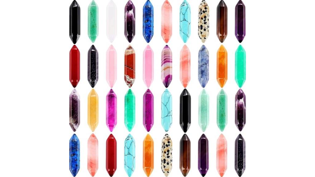 healing crystal wand set