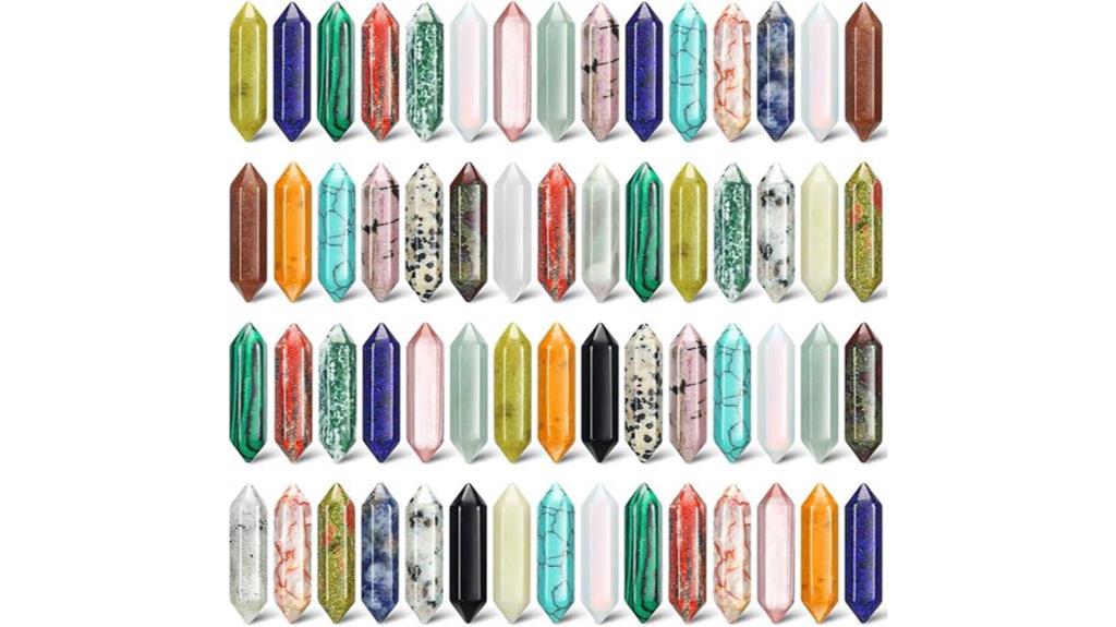 hexagonal crystal wand set