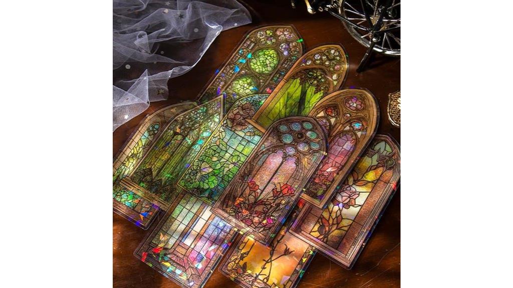 holographic gothic window stickers