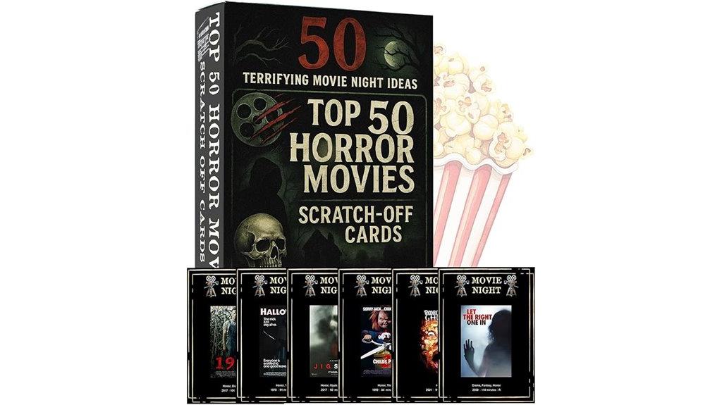 horror movie scratch cards