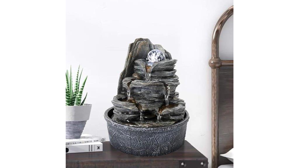indoor rock fountain lighting