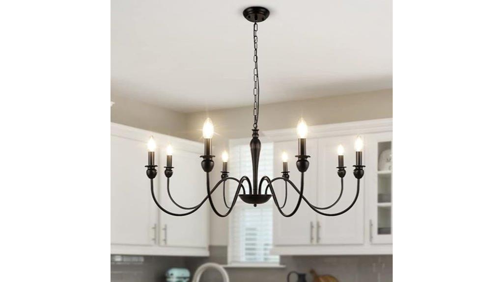 industrial black farmhouse chandelier