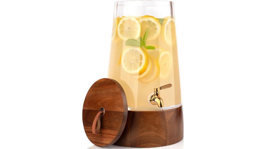large glass beverage dispenser