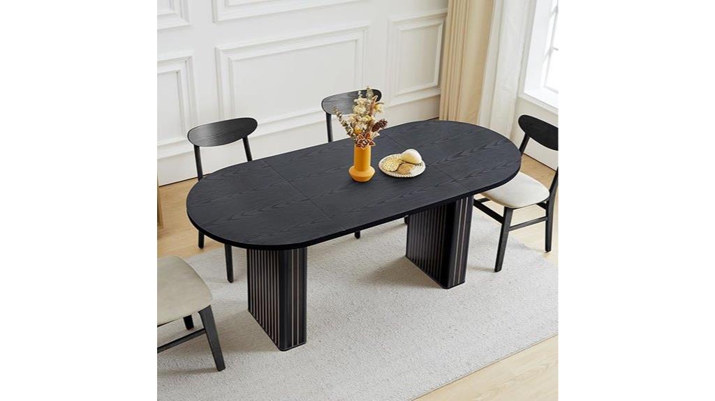 large oval dining table