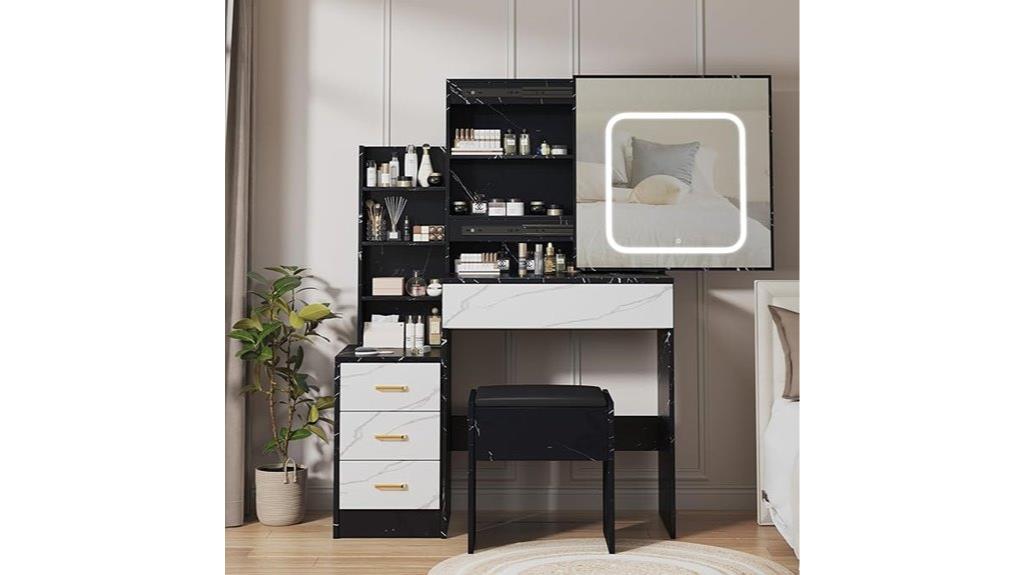 led lit vanity mirror