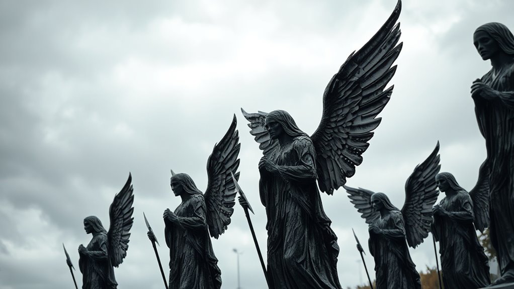 life size angel of death statues