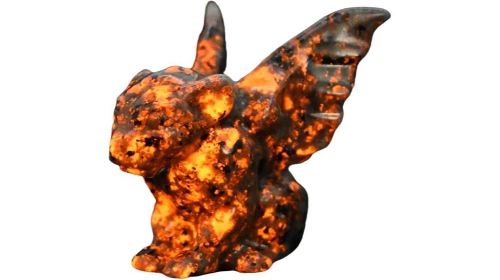 luminous yooperlite gargoyle statue