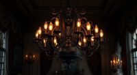 luxurious black iron chandeliers