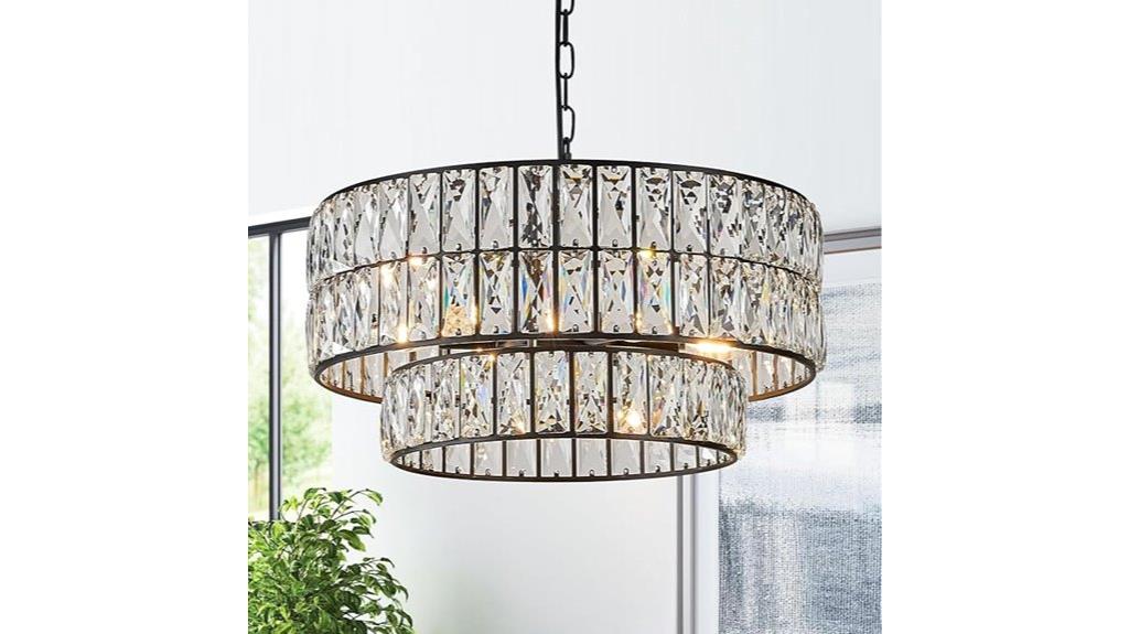 luxury black crystal chandelier