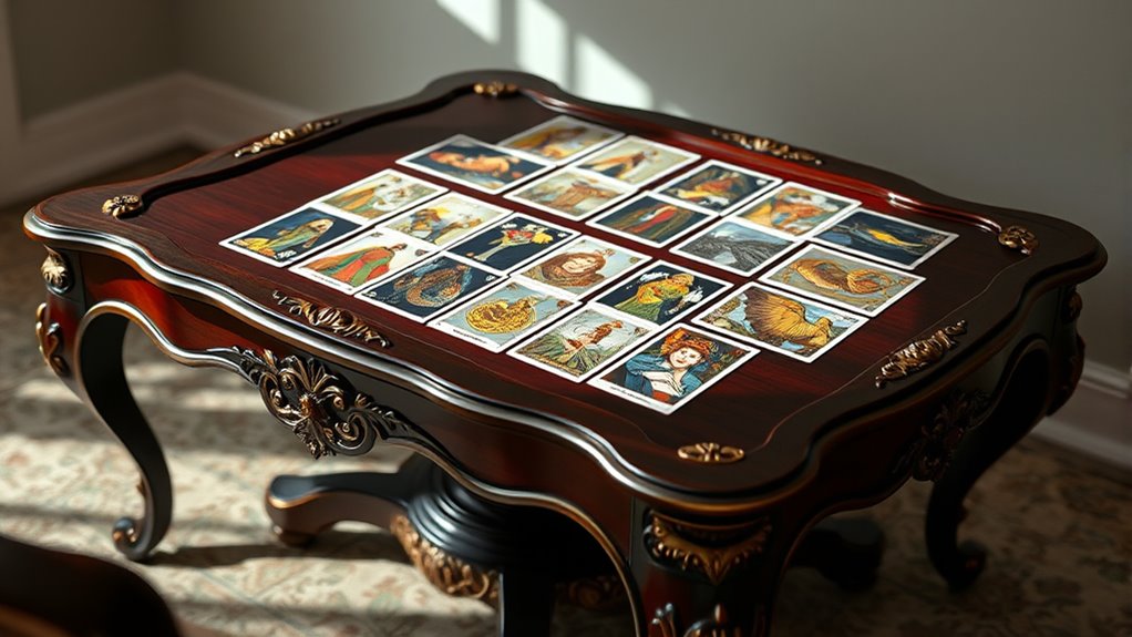 luxury tarot card tables