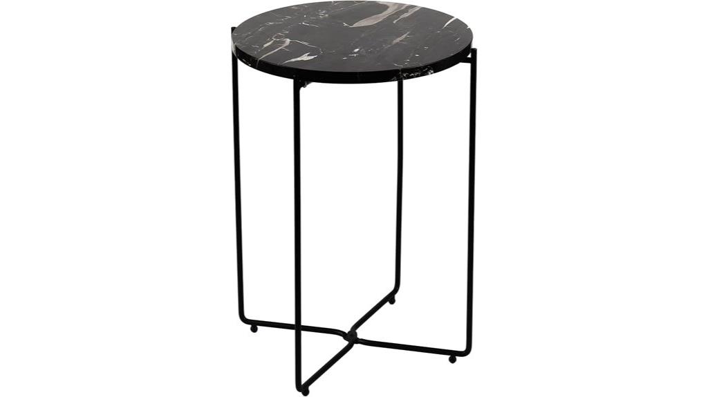 marble top metal table