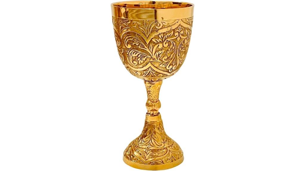 medieval brass goblet