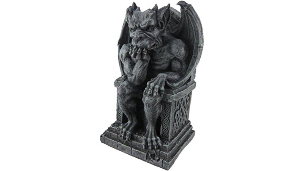 medieval gargoyle thinker statue