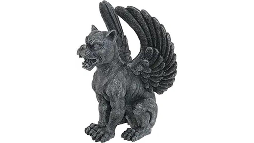 medieval winged lioness gargoyle