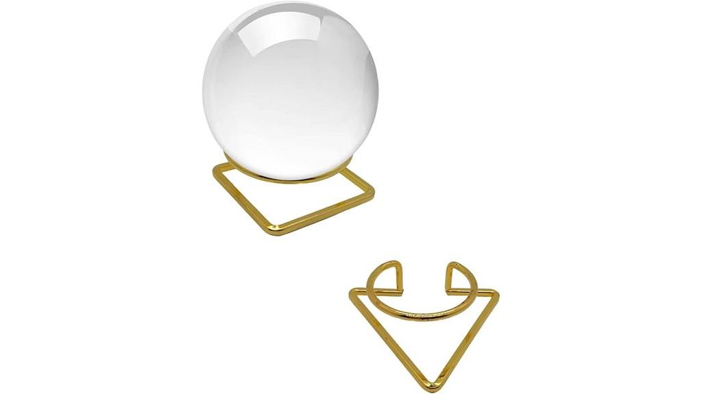 metal crystal ball stand