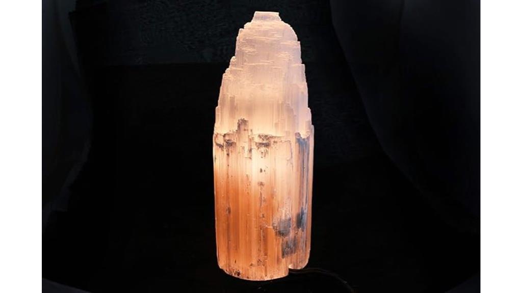 moroccan selenite crystal lamp