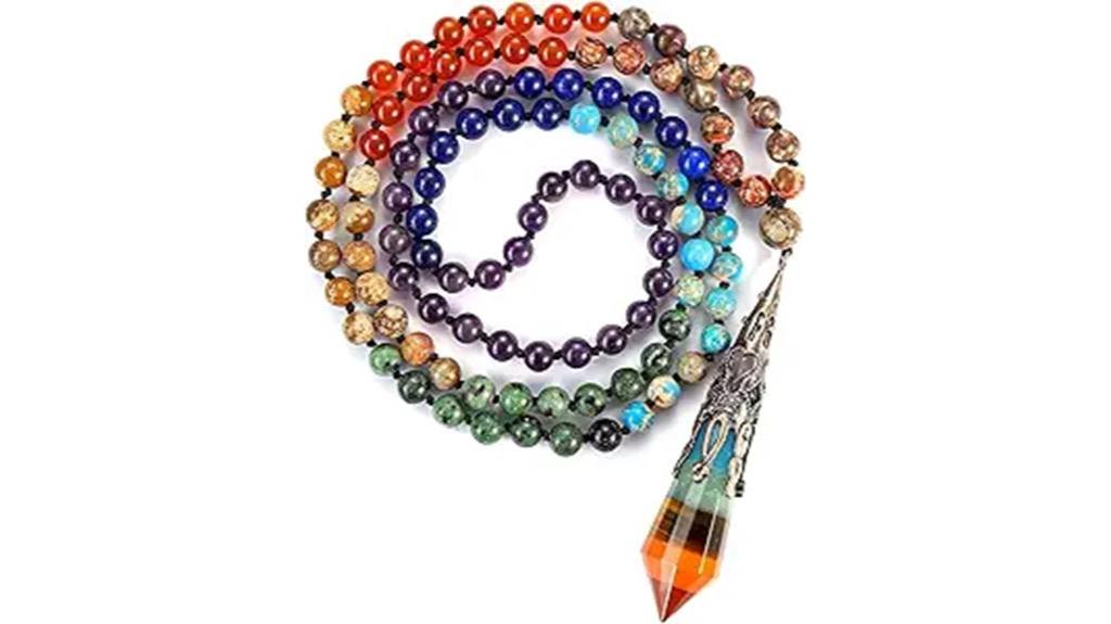 natural chakra mala necklace