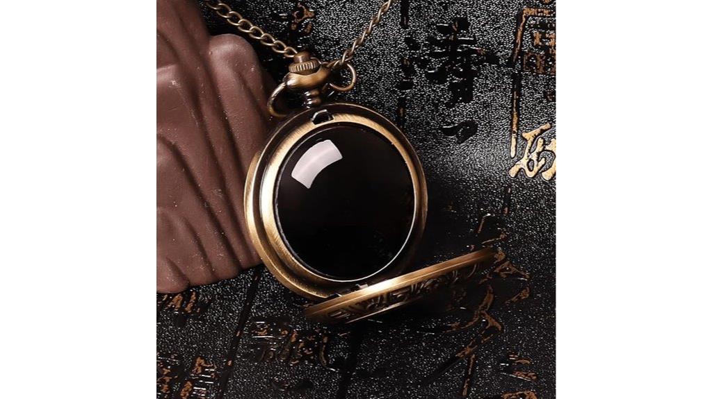 obsidian divination mirror pendant