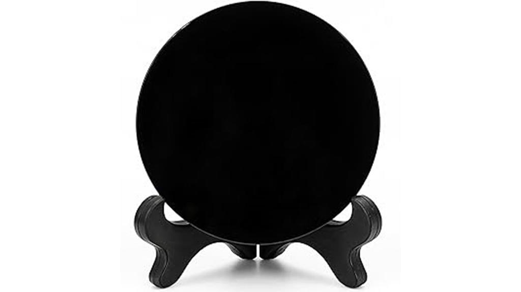 obsidian scrying mirror disc