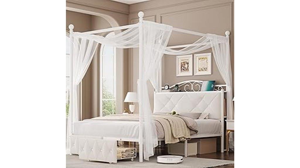queen bed with storage
