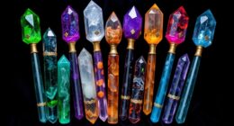 rare gemstone crystal wands