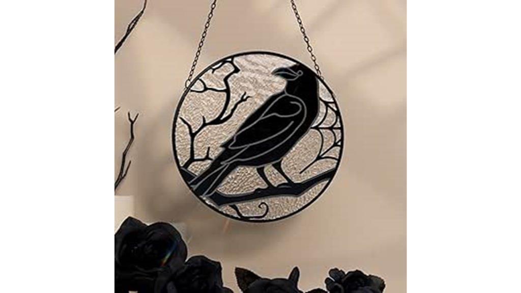 raven glass suncatcher