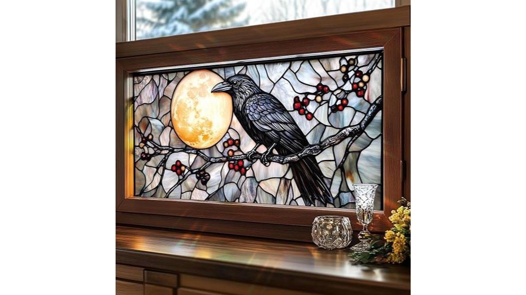 raven stained glass privacy