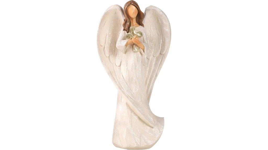 resin angel prayer sculpture