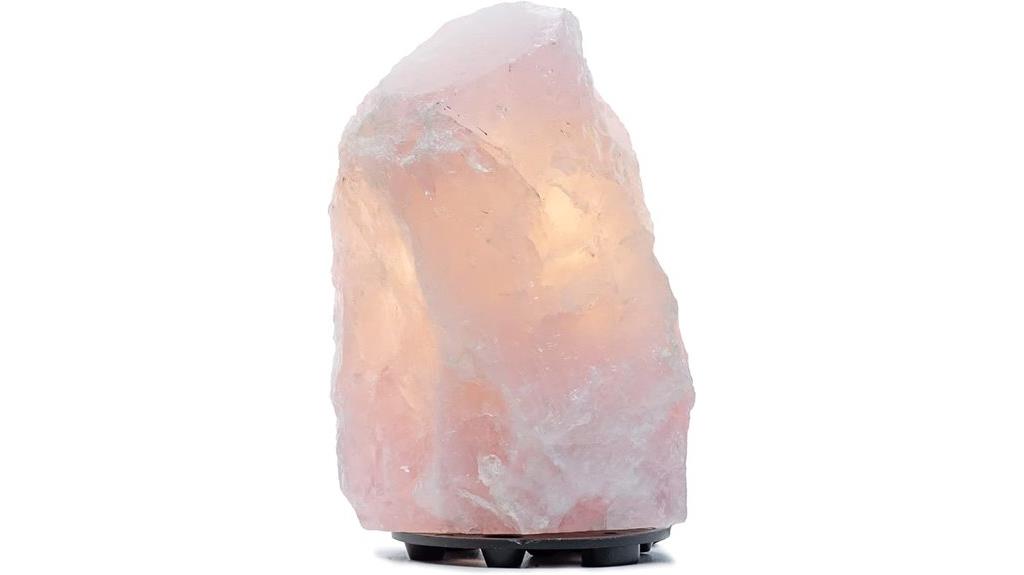 rose quartz dimmable lamp
