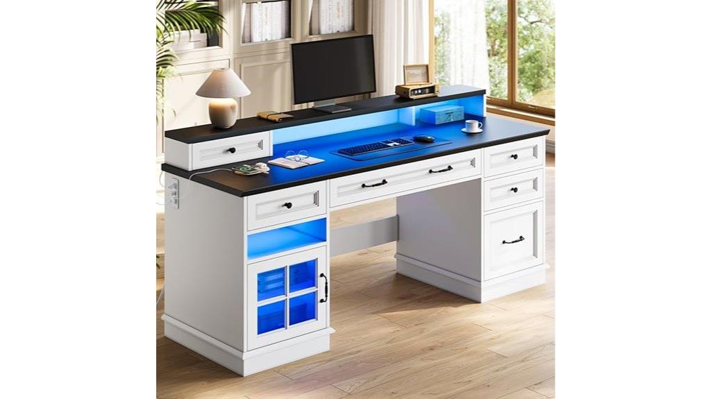 rustic farmhouse office desk