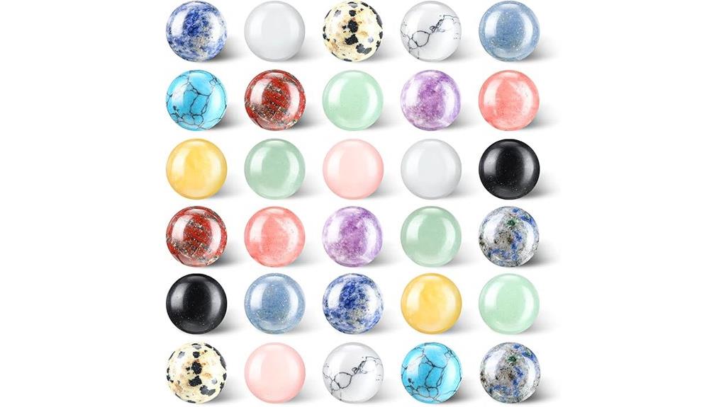 set of 30 chakra crystal balls