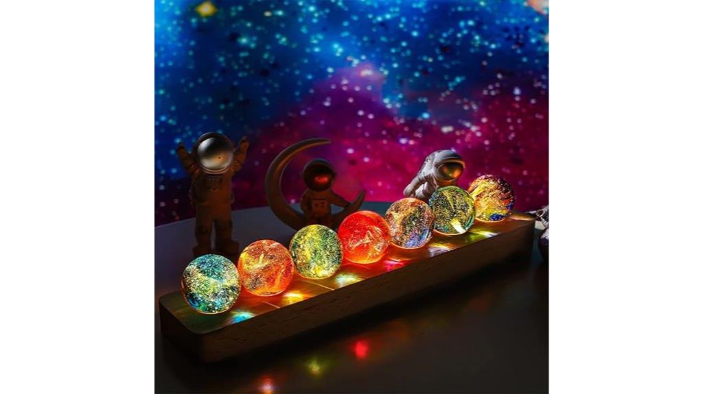 seven chakra crystal spheres
