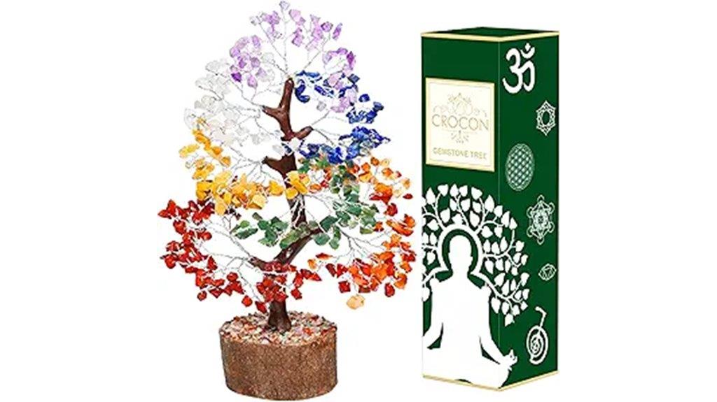seven chakra gem tree