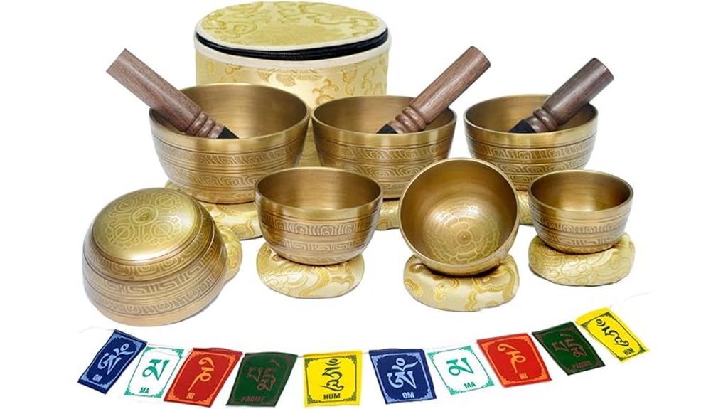 seven tibetan singing bowls