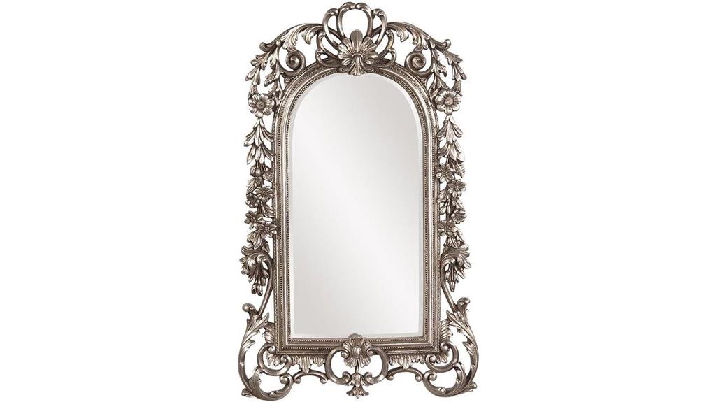 silver resin frame mirror