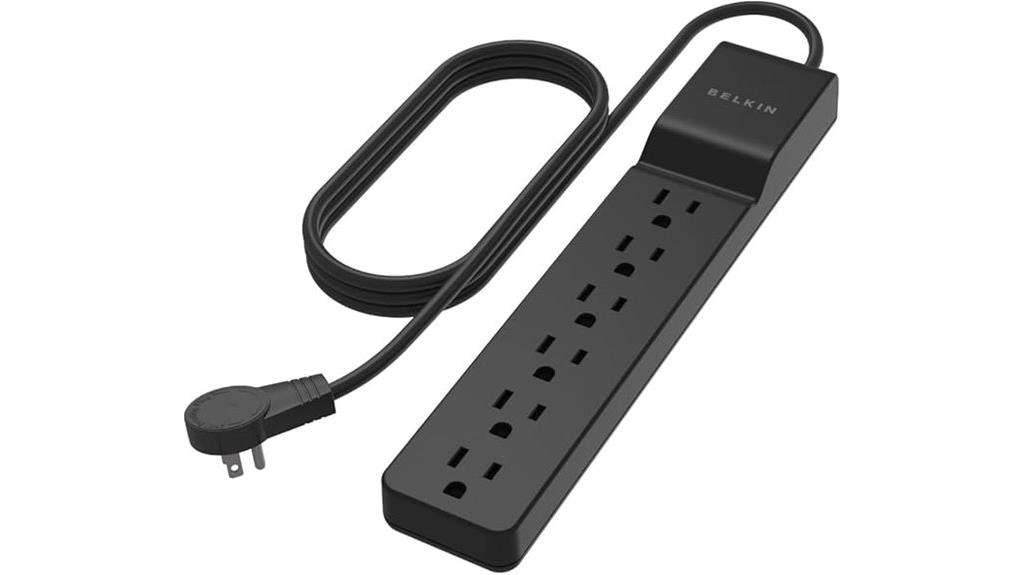 six outlet extension strip