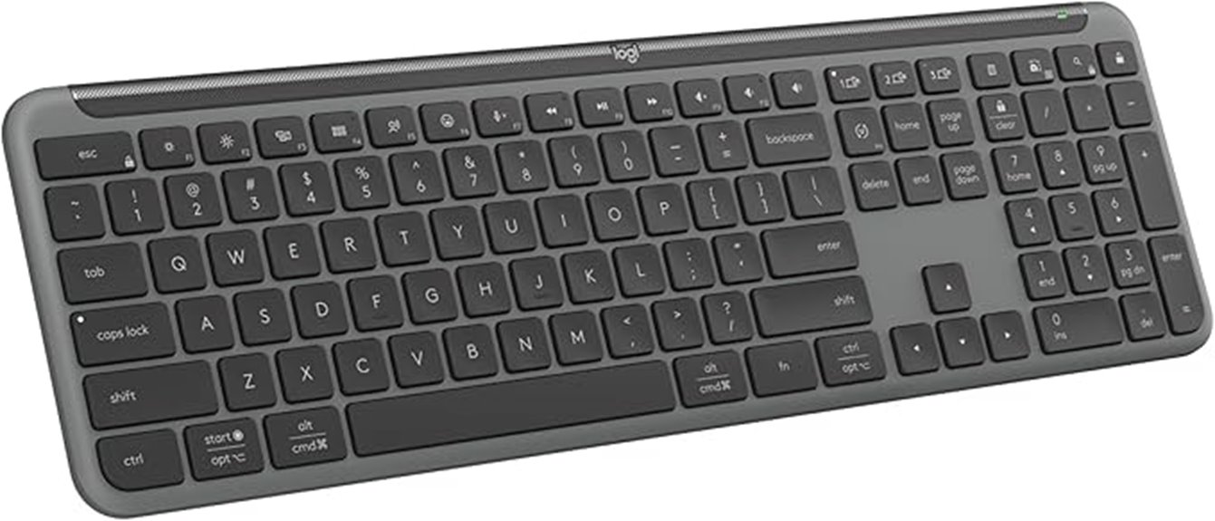 slim wireless keyboard design