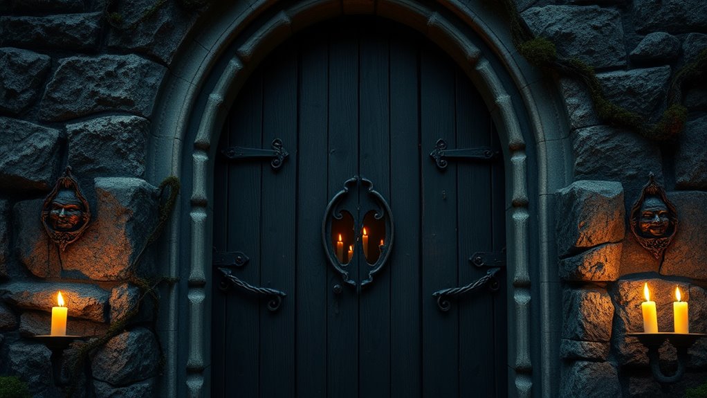 spooky handmade castle doors