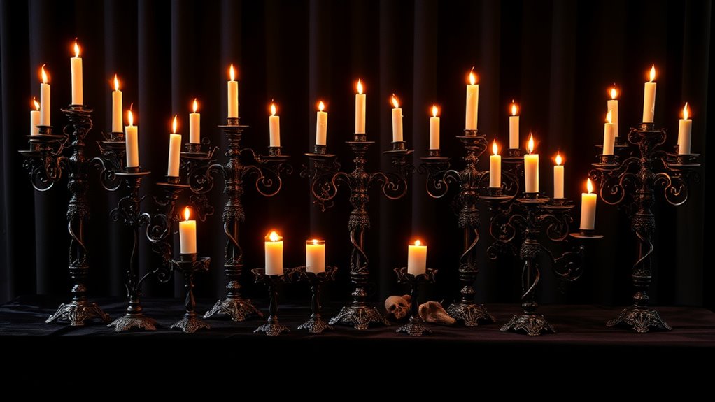 spooky haunted house candelabras