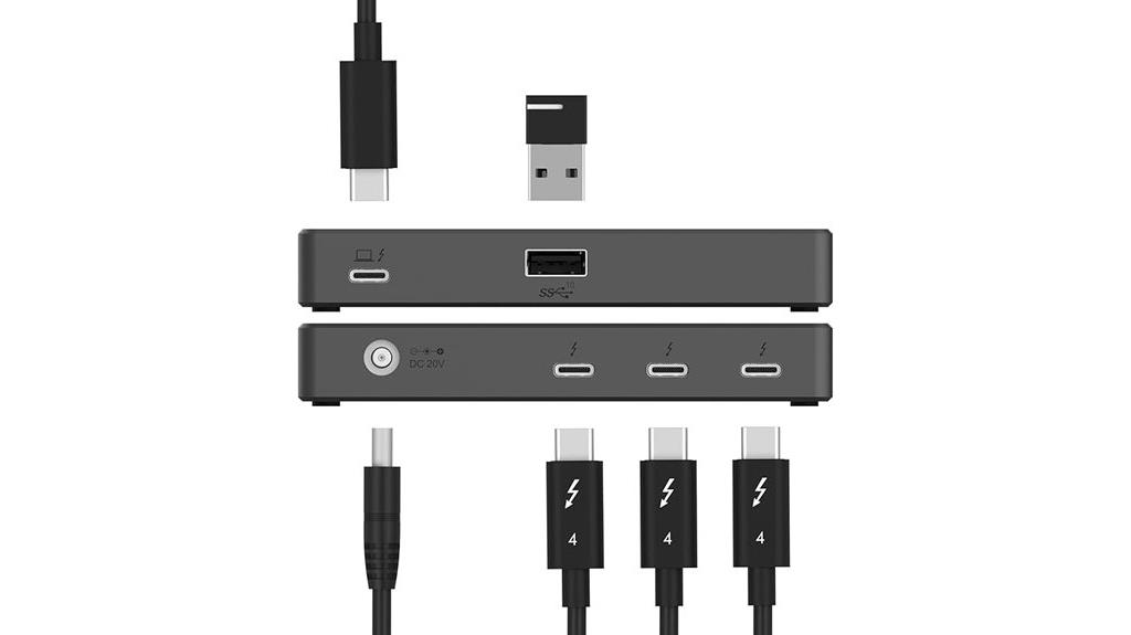 thunderbolt 4 hub 60w charging