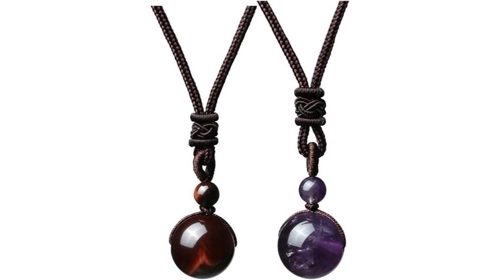 tiger eye amethyst necklace